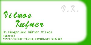vilmos kufner business card